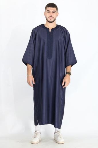 [GGS01] Gandoura Homme Gabardine rayée 