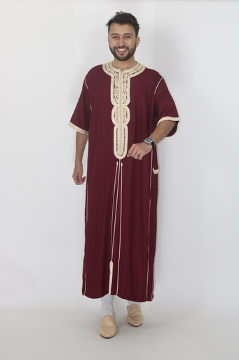 Gandoura Homme Lin Broderie raffinée